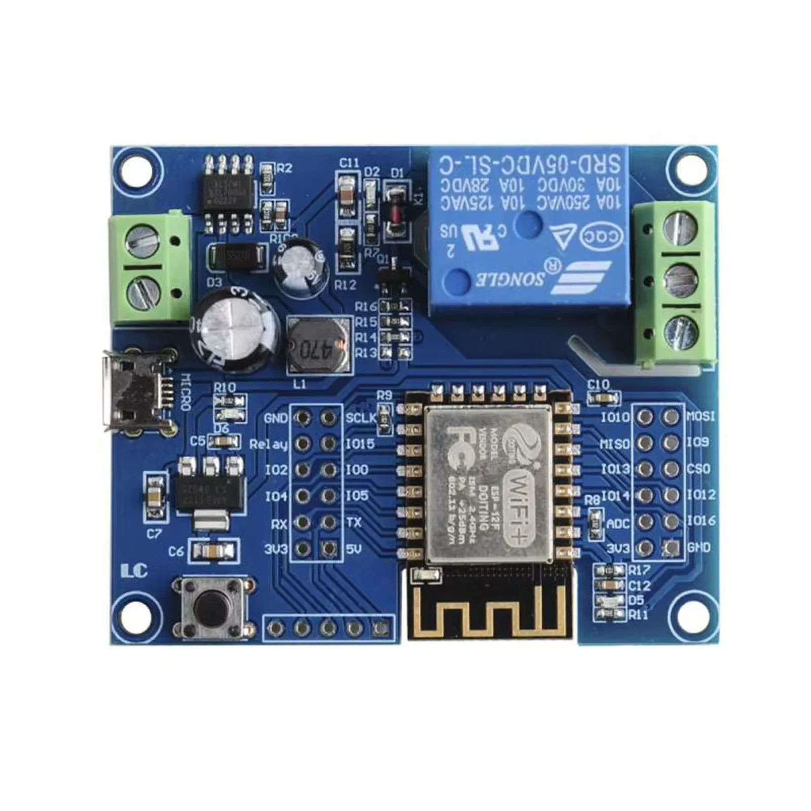 Relay 8 Channel Board - Einkanal-WLAN-Relaismodul DC 8-80V USB 5V Drahtlose